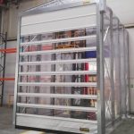 Ταχυκίνητη πόρτα με διάφανο ύφασμα pvc